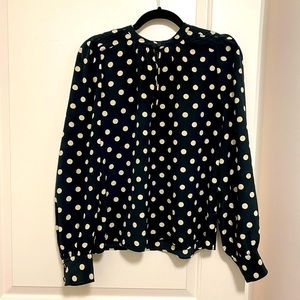 Marc Jacobs polka dot silk blouse size 2